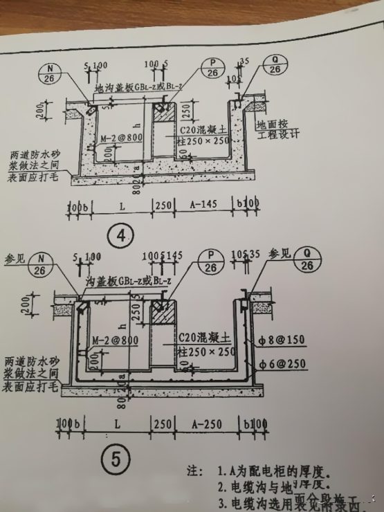 高低压配电室电缆沟施工