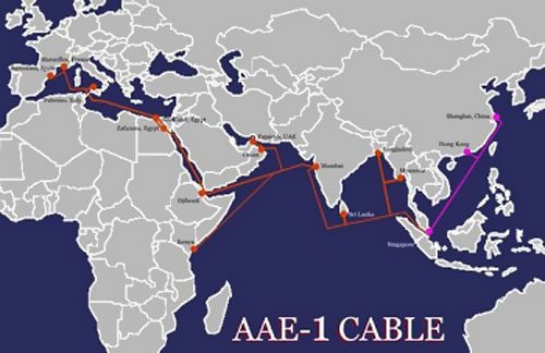 亚非欧-1海底电缆成功登陆法国马赛