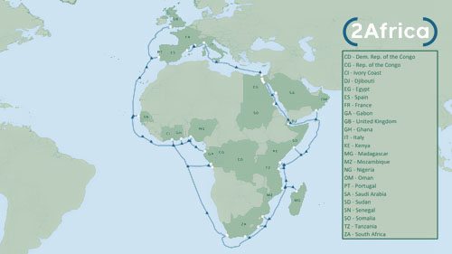 全球最大海底光缆项目之一2Africa筹建 全长37000km